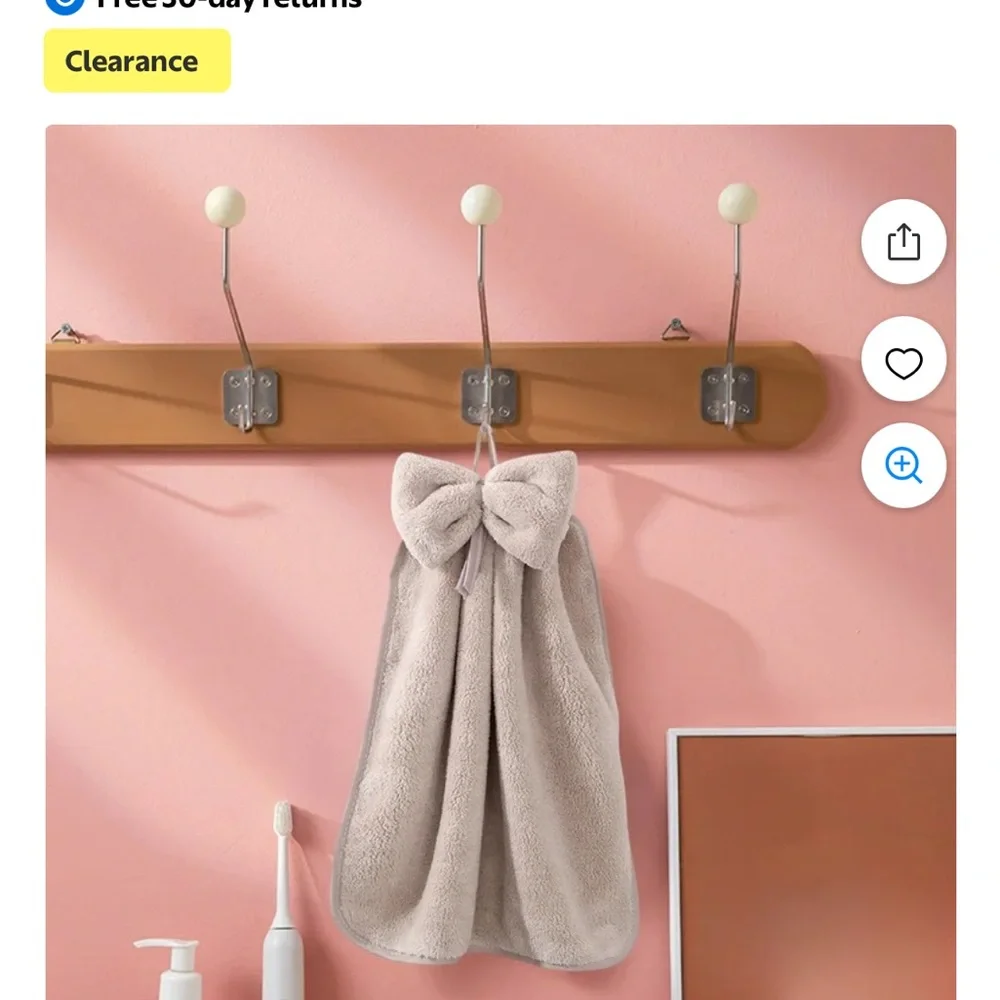Soft Beige Bow Hand Towel